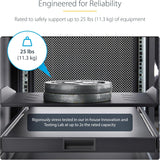StarTech.com 1U Vented Server Rack Shelf, 12in/31.5cm Mounting Depth,