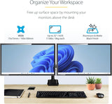 StarTech.com Desk Mount Dual Monitor Arm, Height Adjustable Mount for