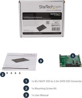 StarTech.com M.2 SSD to 2.5in SATA Adapter Converter with Open Frame H