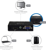 StarTech.com 2x1 VGA + HDMI to HDMI Switch/Selector Box - 1080p Multi