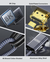 9.8FT USB C to HDMI Cable 4K 60 with HDR10 USB-C to HDMI Monitor