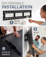 ViewSonic Universal Fixed Wall Mount THAT CAN Support UP to 55IN Display SIZE with A 175 LBS. Maximum Weight Capacity, 1.57IN Distance FROM the
