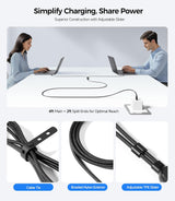 Cable Matters Braided USB C Multi Charging Cable - 6ft, Supports [140W