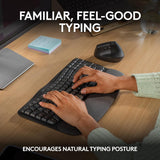 Logitech Wave Keys Wireless Ergonomic Keyboard with Cushioned Palm Res