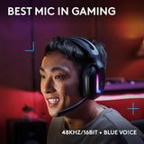 Logitech G522 Lightspeed Wireless Gaming Headset, Full-Band Mic, Advan