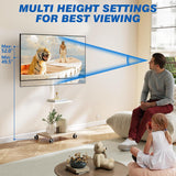 5Rcom Mobile TV Stand with Power Outlet for 32-60 Inch TVs – Swivel, H