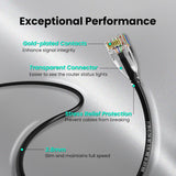 Câble Ethernet Cat6a Slim CableGeeker 7,6 m - UTP 28AWG Cuivre Pur Pat