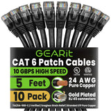 Câble de raccordement CAT5E sans accroc de 15,24 m noir