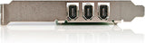 StarTech.com PCI1394MP 4-Port PCI 1394a FireWire Adapter Card, 3 Exter
