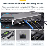 StarTech Dual-Monitor USB-C Docking Station, HDMI, 4K 60HZ, 100W Laptop Charging, 1GBE, Driverless, Multi-Monitor Dock for Windows
