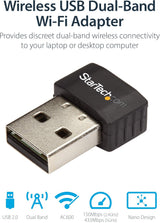 Adaptateur WiFi USB sans fil StarTech.com Dongle sans fil bibande AC600