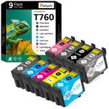 Remanufactured T760 760 Ink Cartridges for SureColor P600 Printer, 9 P