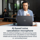 Dell WL3024 Wireless Headset - Leatherette Headband, Built-in AI-Based