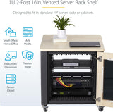 StarTech.com 1U Vented Server Rack Shelf, 16in (40cm) Mounting Depth,