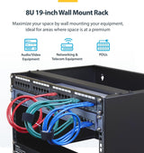 StarTech.com 8U Wall Mount Patch Panel Bracket - 13.75 inch Deep - 19