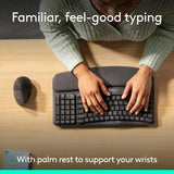 Logitech Wave Keys & Lift Vertical Mouse - Ergonomic Wireless Keyboard