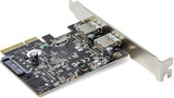 Carte PCIe USB StarTech.com à 2 ports avec 10 Gbit/s par port - USB 3.2 Gen 2 Typ