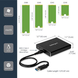 StarTech.com Dual-Slot Hard Drive Enclosure for M.2 SATA SSDs - USB 3.