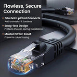 Câble de raccordement CAT5E sans accroc de 15,24 m noir