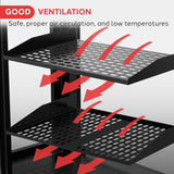 2U ADJUSTABLE VENTED SLIDING RACK SHELF