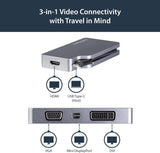 StarTech.com USB C Multiport Video Adapter with HDMI, VGA, Mini Displa