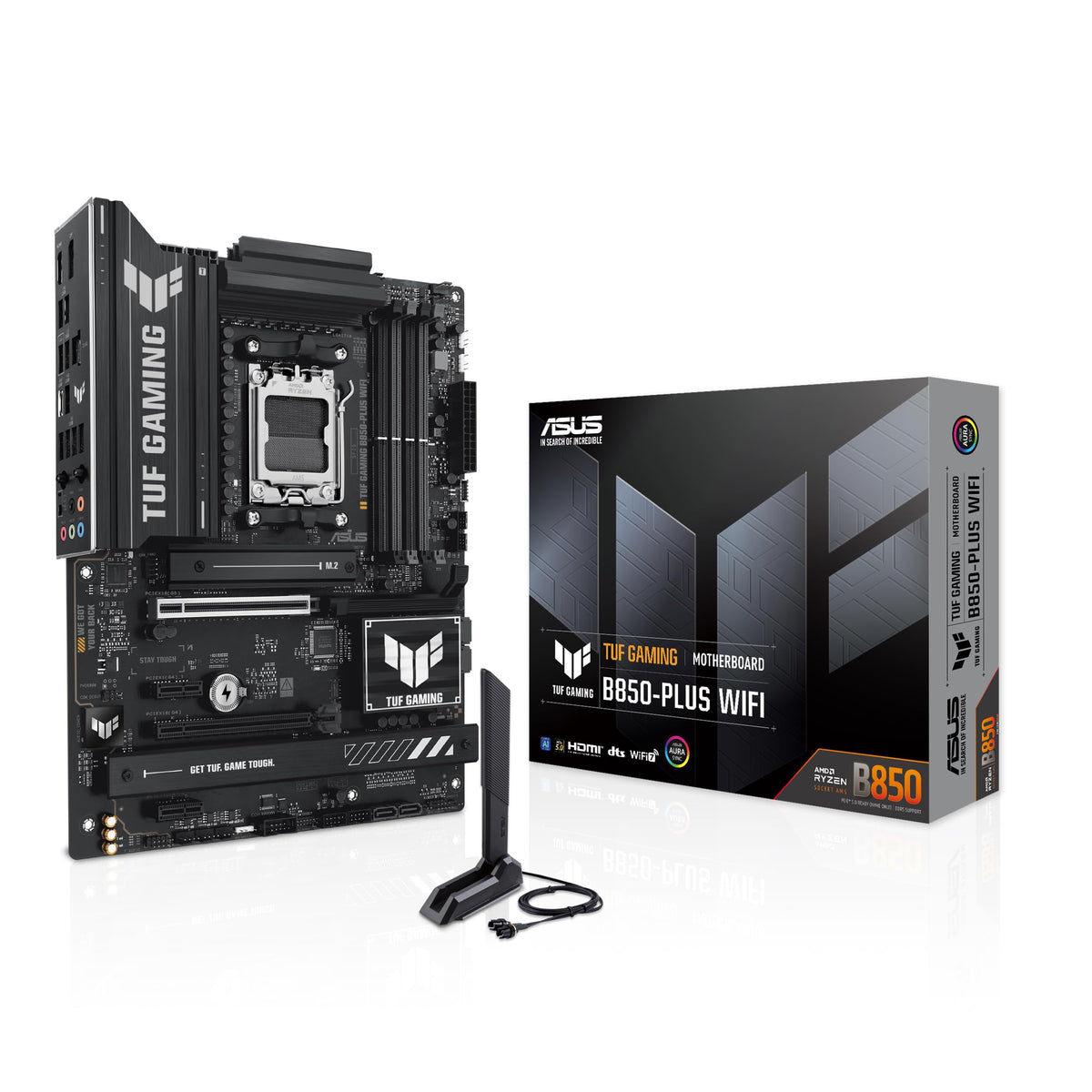 ASUS TUF Gaming B850-PLUS WiFi AMD AM5 B850 ATX Motherboard, 14+2+1 80