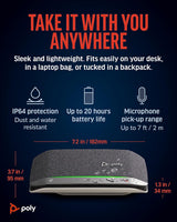 Haut-parleur de conférence portable personnel Bluetooth Poly Sync 20+ (Plantronics) -