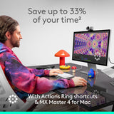 Logitech MX Master 4 for Mac, Ergonomic Bluetooth Mouse with Advanced