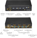 StarTech.com 4–Port HDMI KVM, HDMI KVM Switch, 1080p, USB 3.0 and Audi
