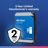 Western Digital 2TB WD Blue PC Internal Hard Drive HDD - 7200 RPM, SAT