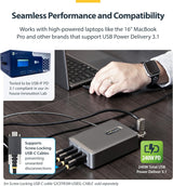 StarTech.com 4-Port USB-C Charging Station, 240W GaN Charger Block for