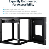 StarTech.com 12U 22-Inch Hinged Open Frame Rack Cabinet Wallmount Serv