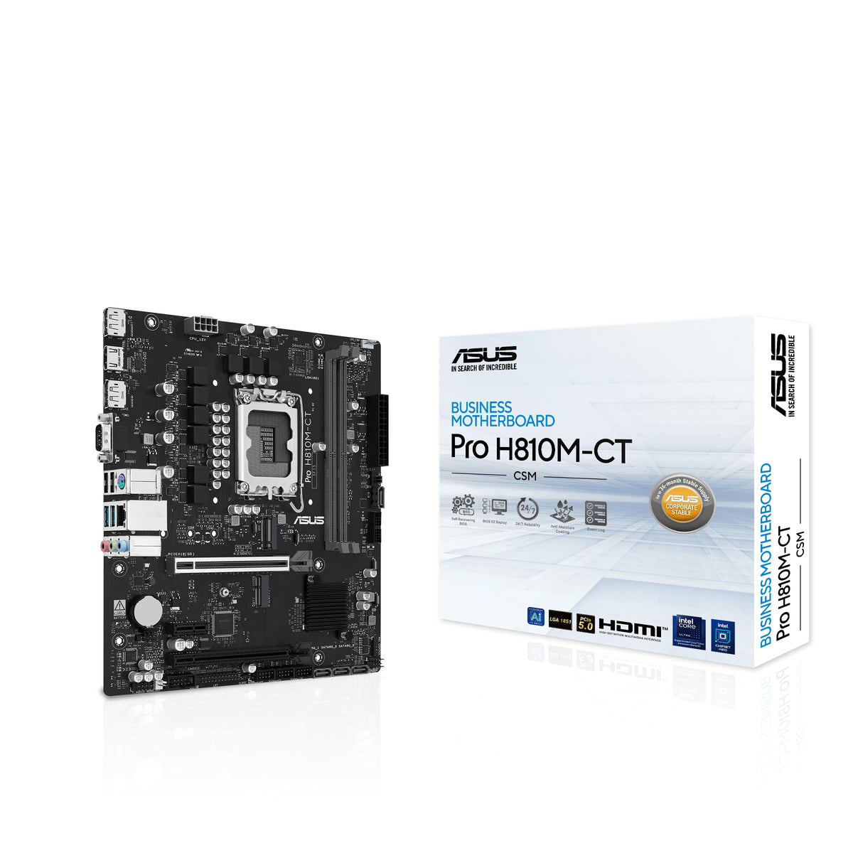 ASUS PRO H810M-CT-CSM Micro-ATX mATX Intel H810 business motherboard,