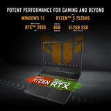 ASUS TUF Gaming A15 Gaming Laptop, 15.6” 144Hz FHD Display, AMD Ryzen
