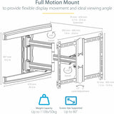 StarTech.com TV Wall Mount for up to 80 inch (110lb) VESA Mount Displa