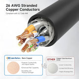 Cable Matters 10Gbps Snagless Shielded Cat 6A Ethernet Cable, 30ft, Bl