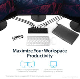 StarTech USB-C Dock Triple 4K Monitor 2x DP+HDMI 100W