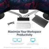 Station d'accueil StarTech.com USB-C, triple moniteur 4K pour ordinateur portable