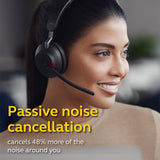 Jabra Evolve2 65 - USB-A UC Mono - Noir Dongle USB-A Toutes Plateformes Si