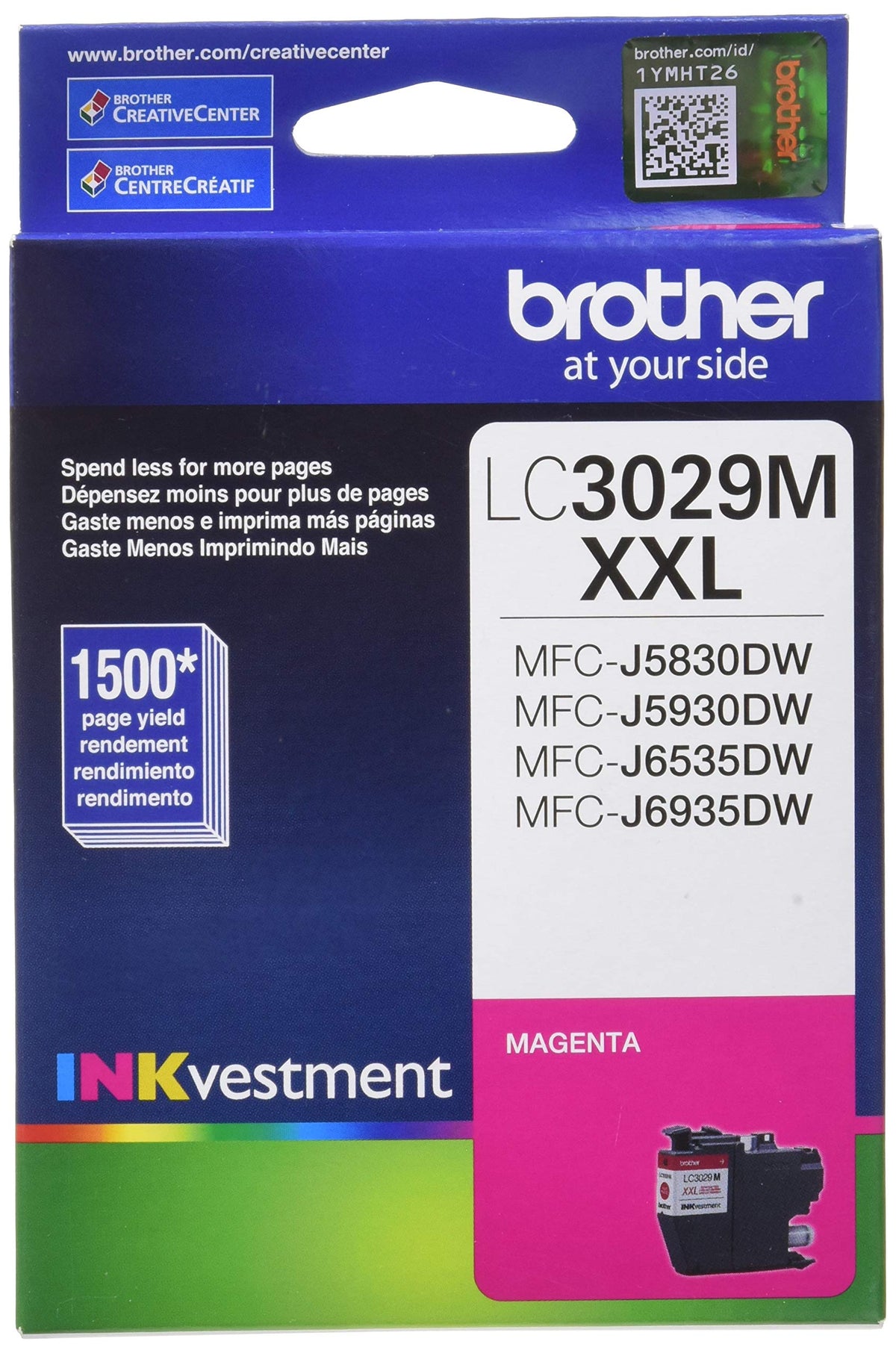 Cartouche d'encre magenta à haut rendement Brother LC3029MS