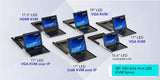 MT-VIKI® Rack Mount KVM Console, 8 Port KVM VGA Switch w/15.6'' LCD Mo