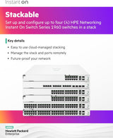 HPE Networking Instant On Switch Series 1960 24-Port Gb Smart-Managed