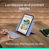 Logitech Flip Folio, Keyboard Case for iPad Pro 11-inch (M4 & M5) & iP
