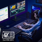 Adaptateur USB-C vers double HDMI StarTech, USB-C ou A vers 2x HDMI, 4K 60HZ, 100W PD PASS-Through, câble 1FT/30CM, convertisseur USB vers HDMI multi-écrans pour LAP