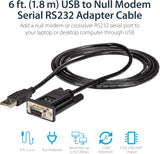 StarTech.com USB to Serial Adapter – Null Modem – FTDI USB UART Chip –