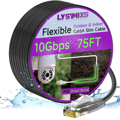 100FT CAT6 ETHERNET CABLE RED CAT 6 POE