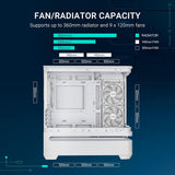 ASUS Prime AP202 ARGB White mATX case with Fully Tempered Curved Glass