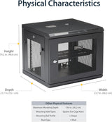 StarTech.com Armoire Réseau 4-Montants 9U Monté Mur avec Tablette 1U, 19