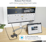StarTech.com USB C Hub, 4K 60Hz HDMI Video with USB-C DP 1.4 Alt Mode