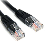 StarTech.com Cat5e Ethernet Cable - 2 ft - Black - Patch Cable - Molde